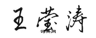 駱恆光王瑩濤行書個性簽名怎么寫