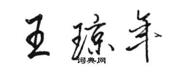 駱恆光王瓊年行書個性簽名怎么寫