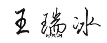 駱恆光王瑞冰行書個性簽名怎么寫