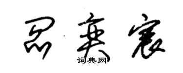 朱錫榮閻奕宸草書個性簽名怎么寫