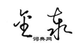 駱恆光金泰草書個性簽名怎么寫