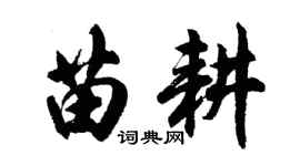 胡問遂苗耕行書個性簽名怎么寫