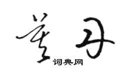 駱恆光莫丹草書個性簽名怎么寫