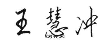 駱恆光王慧沖行書個性簽名怎么寫
