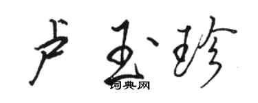 駱恆光盧玉珍行書個性簽名怎么寫