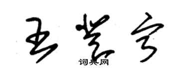 朱錫榮王登寧草書個性簽名怎么寫