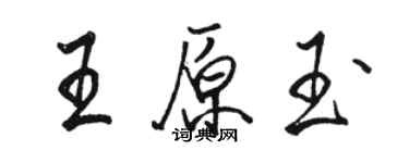 駱恆光王原玉行書個性簽名怎么寫