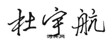 駱恆光杜宇航行書個性簽名怎么寫