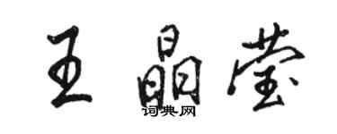 駱恆光王晶瑩行書個性簽名怎么寫