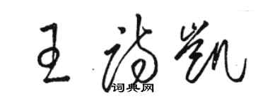 駱恆光王詩凱草書個性簽名怎么寫