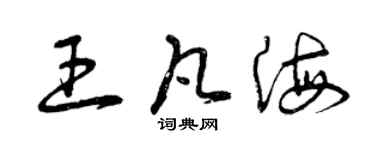 曾慶福王凡海草書個性簽名怎么寫