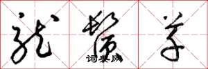 梁錦英龍鬚草草書怎么寫