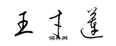 梁錦英王才蓮草書個性簽名怎么寫