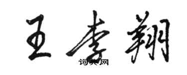 駱恆光王李翔行書個性簽名怎么寫