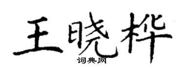 丁謙王曉樺楷書個性簽名怎么寫