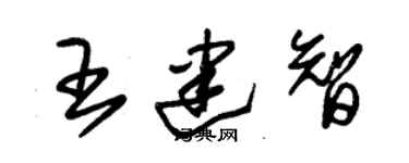 朱錫榮王建智草書個性簽名怎么寫