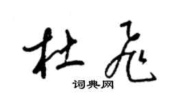 梁錦英杜飛草書個性簽名怎么寫
