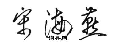 駱恆光宋海燕草書個性簽名怎么寫