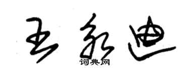 朱錫榮王永迪草書個性簽名怎么寫