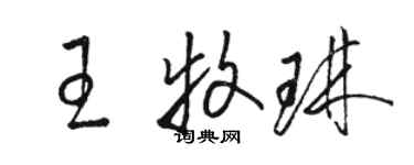 駱恆光王牧琳草書個性簽名怎么寫