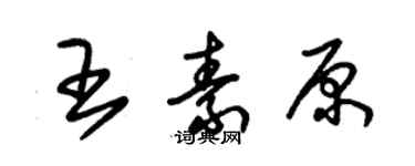 朱錫榮王素原草書個性簽名怎么寫