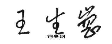 駱恆光王生崗草書個性簽名怎么寫