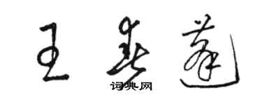 駱恆光王春蓬草書個性簽名怎么寫