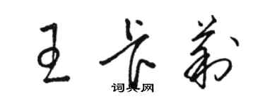 駱恆光王卡莉草書個性簽名怎么寫