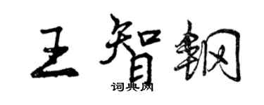 曾慶福王智鋼行書個性簽名怎么寫