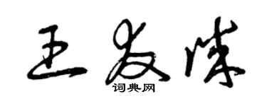 曾慶福王友誠草書個性簽名怎么寫