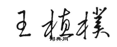 駱恆光王植朴草書個性簽名怎么寫
