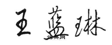 駱恆光王藍琳行書個性簽名怎么寫