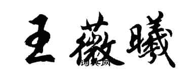 胡問遂王薇曦行書個性簽名怎么寫