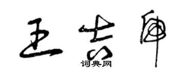 曾慶福王吉虎草書個性簽名怎么寫