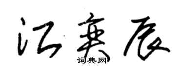 朱錫榮江奕辰草書個性簽名怎么寫