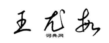 梁錦英王尤敏草書個性簽名怎么寫