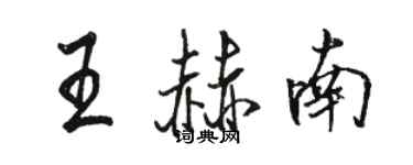 駱恆光王赫南行書個性簽名怎么寫