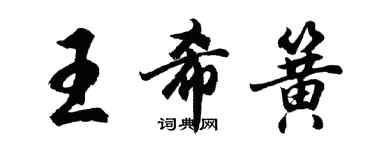 胡問遂王希簧行書個性簽名怎么寫