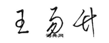 駱恆光王易竹草書個性簽名怎么寫