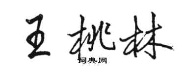 駱恆光王桃林行書個性簽名怎么寫