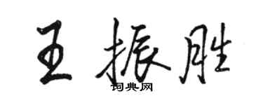駱恆光王振勝行書個性簽名怎么寫