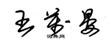 朱錫榮王萬晏草書個性簽名怎么寫