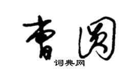 朱錫榮曹圓草書個性簽名怎么寫