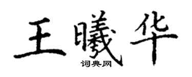 丁謙王曦華楷書個性簽名怎么寫