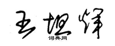 朱錫榮王坦輝草書個性簽名怎么寫