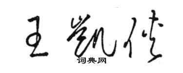 駱恆光王凱俠草書個性簽名怎么寫