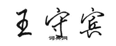 駱恆光王守賓行書個性簽名怎么寫