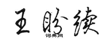 駱恆光王盼續行書個性簽名怎么寫