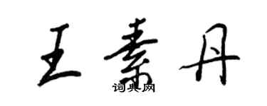 王正良王素丹行書個性簽名怎么寫