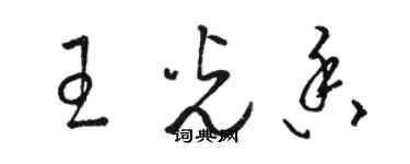 駱恆光王光香草書個性簽名怎么寫